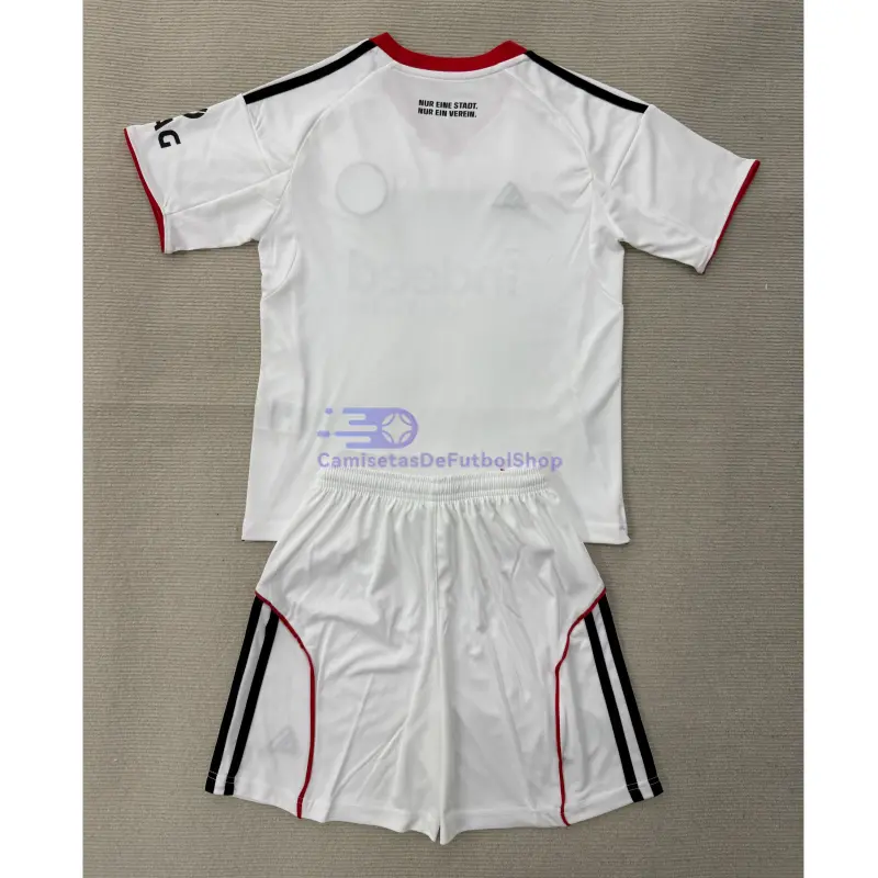 Camiseta Eintracht Fráncfort 2025/2026 2ª Equipación Blanco Niño Kit