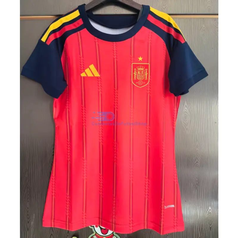 Camiseta España 2026 1ª Equipación Mundial Rojo Mujer