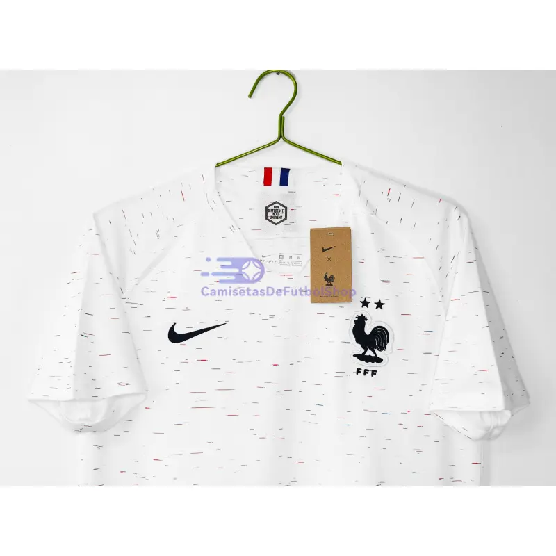 Camiseta Francia 2018 2ª Equipación Retro Blanco