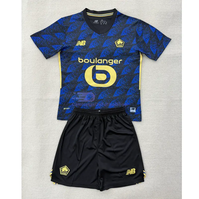 Camiseta Lille OSC 2025/2026 3ª Equipación Azul Niño Kit
