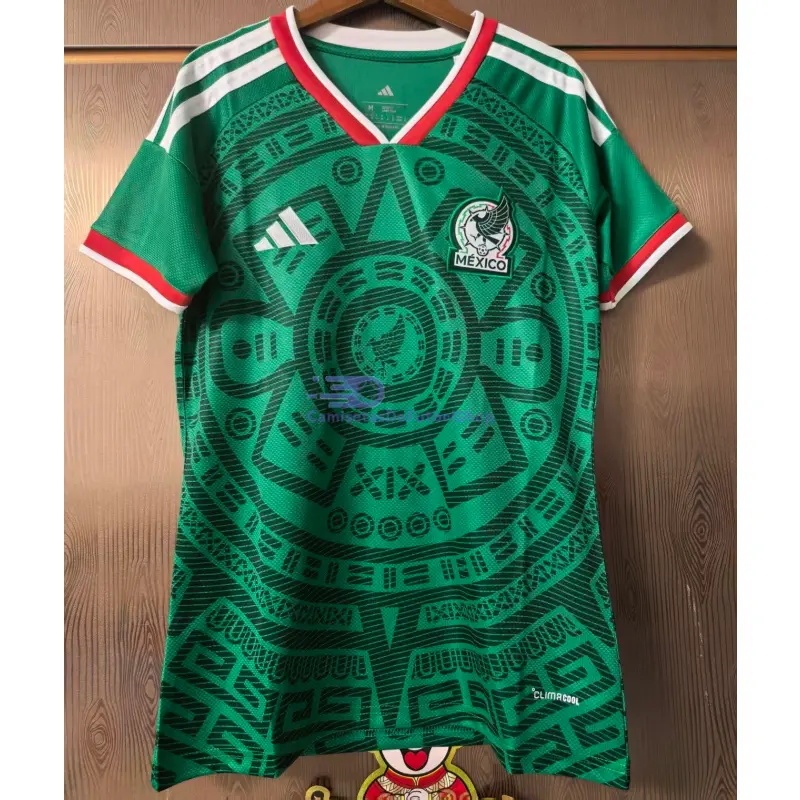 Camiseta México 2026 1ª Equipación Mundial Verde Mujer