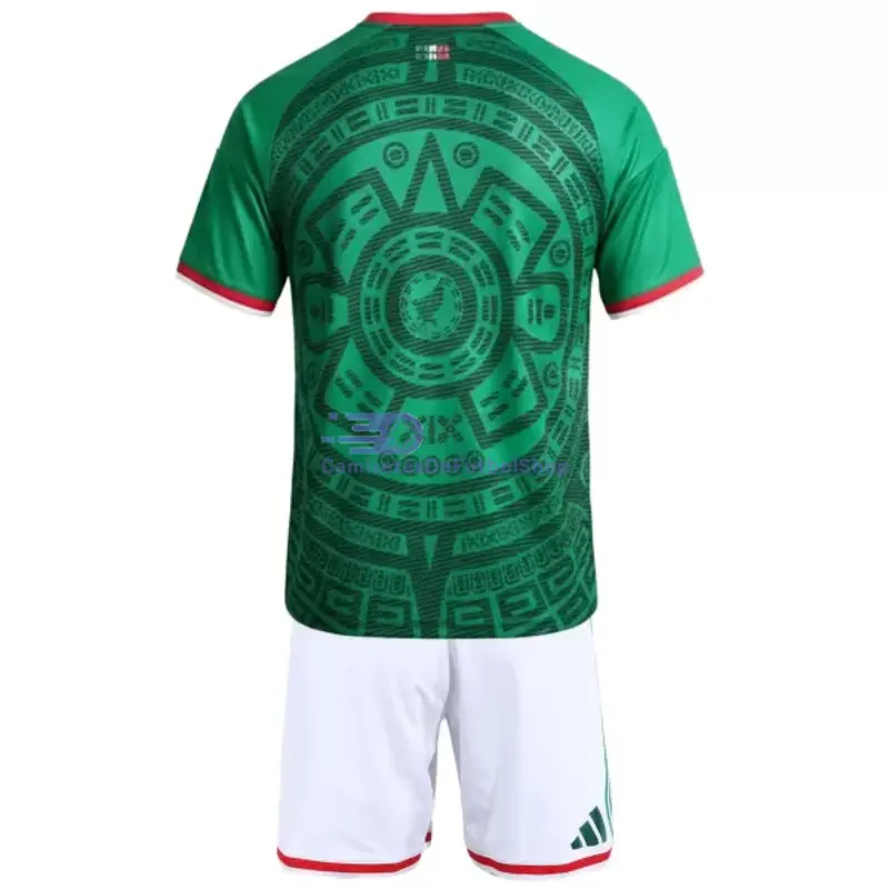 Camiseta México 2026 1ª Equipación Mundial Verde Niño Kit
