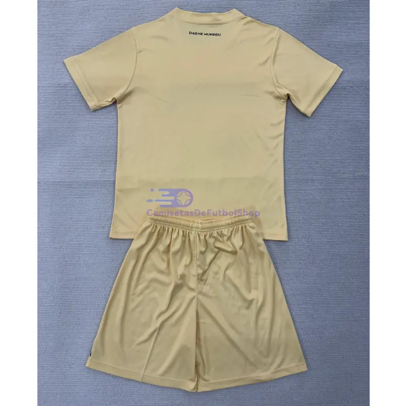 Camiseta Monaco 2025/2026 3ª Equipación Amarillo Claro Niño Kit