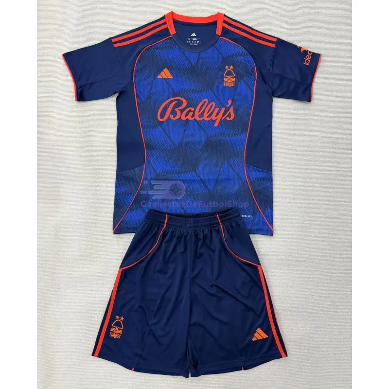 Camiseta Nottingham Forest 2025/2026 3ª Equipación Azul Marino Niño Kit