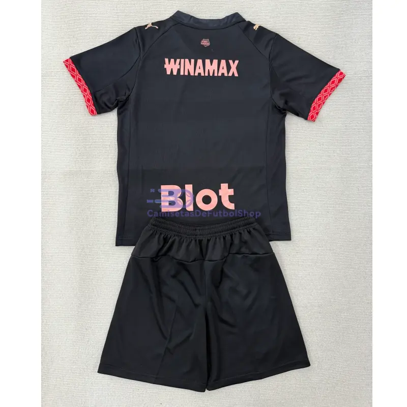 Camiseta Stade Rennais 2025/2026 3ª Equipación Negro Niño Kit