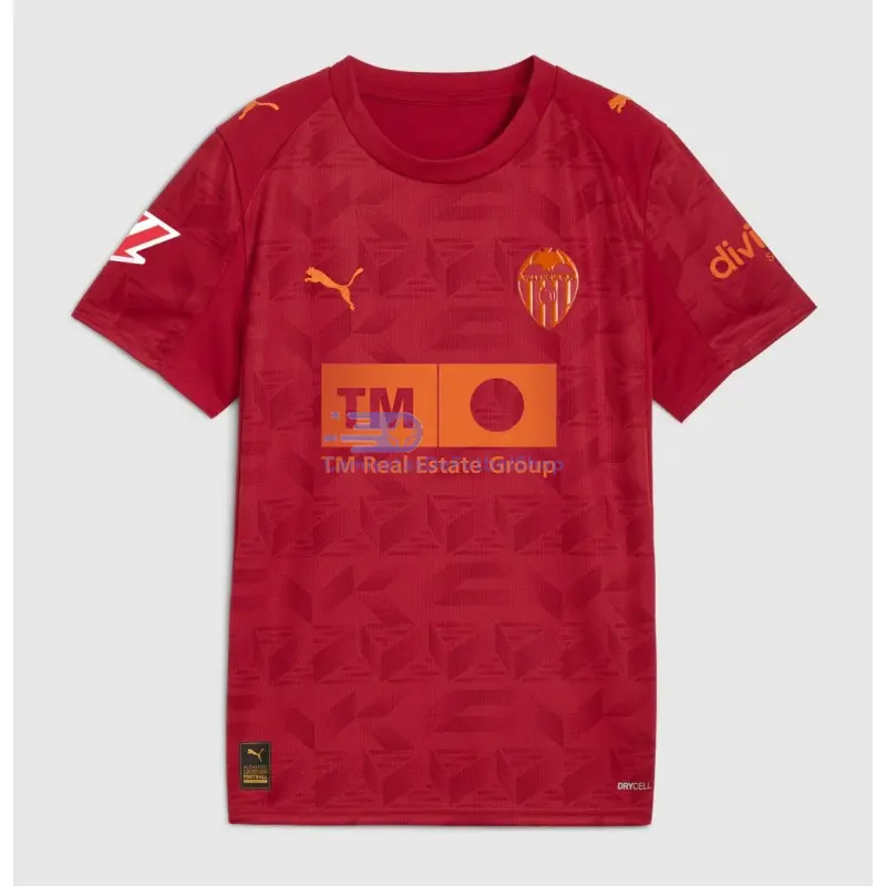 Camiseta Valencia 2025/2026 2ª Equipación Rojo con Parche La Liga