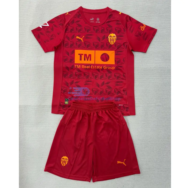 Camiseta Valencia 2025/2026 2ª Equipación Rojo con Parche La Liga