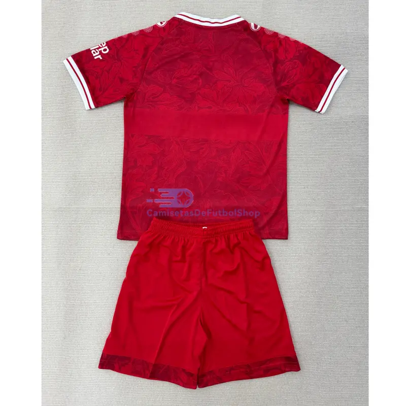 Camiseta VfB Stuttgart 2025/2026 2ª Equipación Rojo Niño Kit