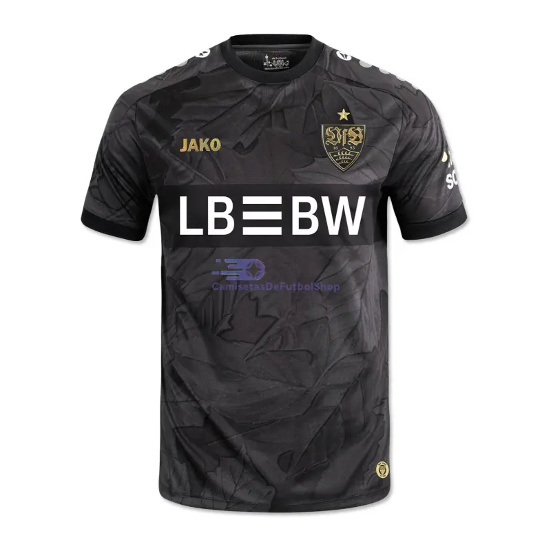 Camiseta VfB Stuttgart 2025/2026 3ª Equipación Gris/Negro