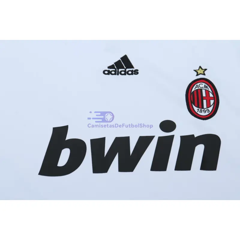 Camiseta AC Milan 2009/10 2ª Equipación Retro Blanco Niño Kit