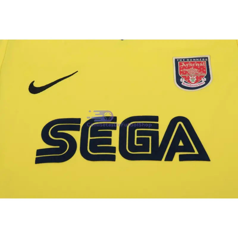 Camiseta Arsenal 2000/01 2ª Equipación Retro Amarillo/Negro Niño Kit
