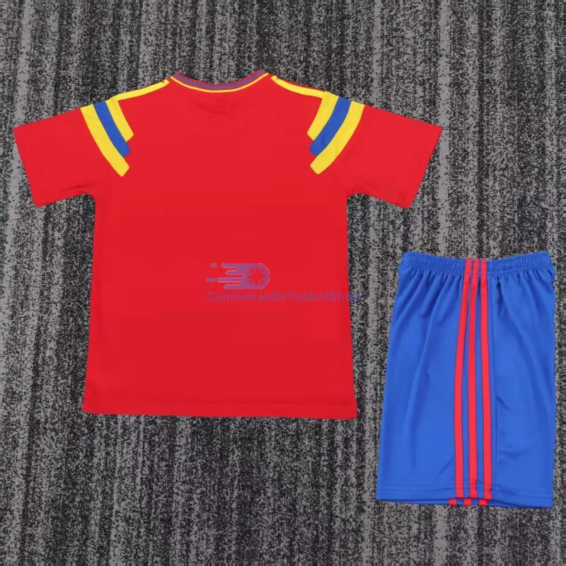 Camiseta Colombia 1990 2ª Equipación Retro Rojo Niño Kit