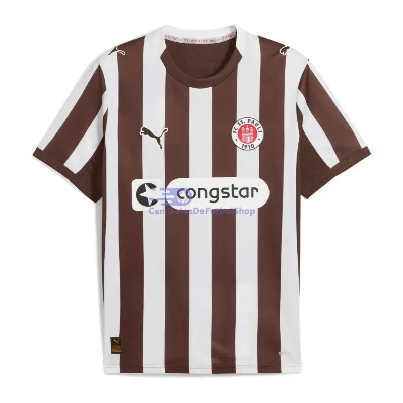 Camiseta FC St. Pauli 2025/2026 1ª Equipación Blanco/Marrón