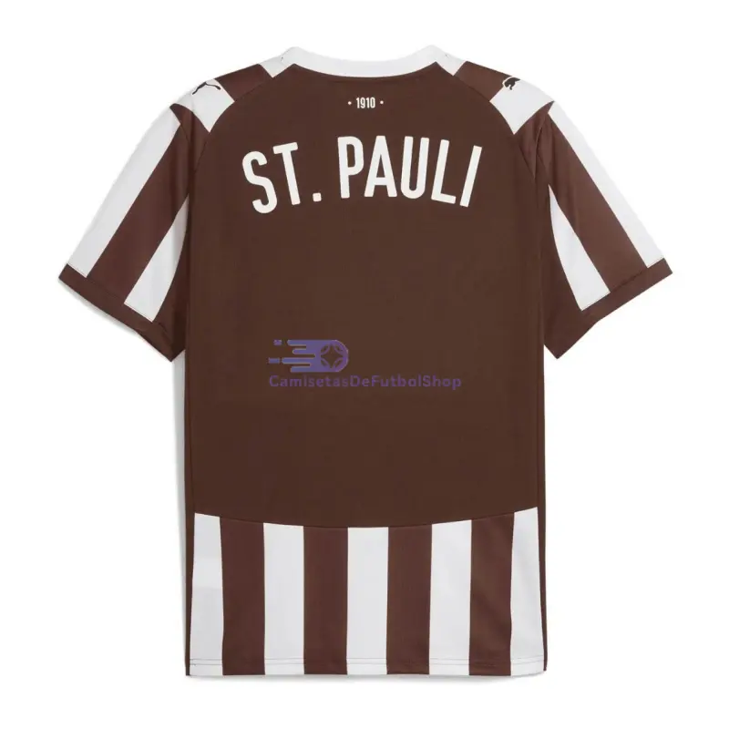 Camiseta FC St. Pauli 2025/2026 1ª Equipación Blanco/Marrón