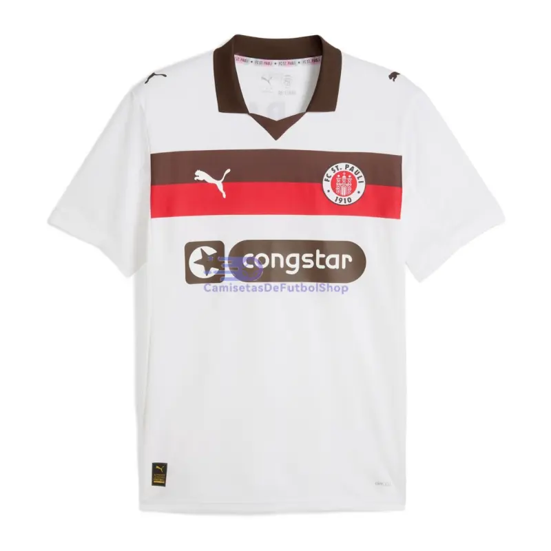 Camiseta FC St. Pauli 2025/2026 2ª Equipación Blanco