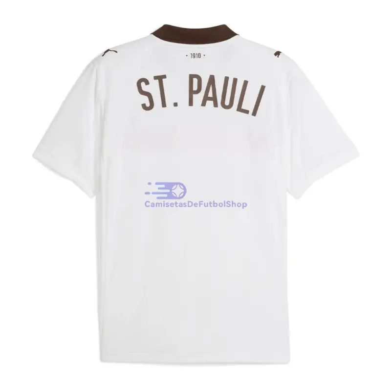 Camiseta FC St. Pauli 2025/2026 2ª Equipación Blanco