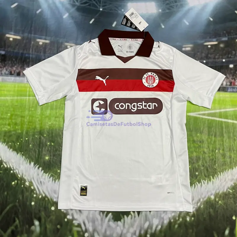 Camiseta FC St. Pauli 2025/2026 2ª Equipación Blanco