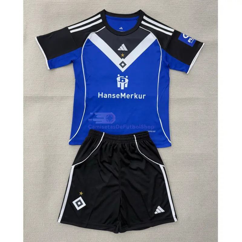 Camiseta Hamburger SV 2ª Equipación 2025/2026 Azul Niño Kit