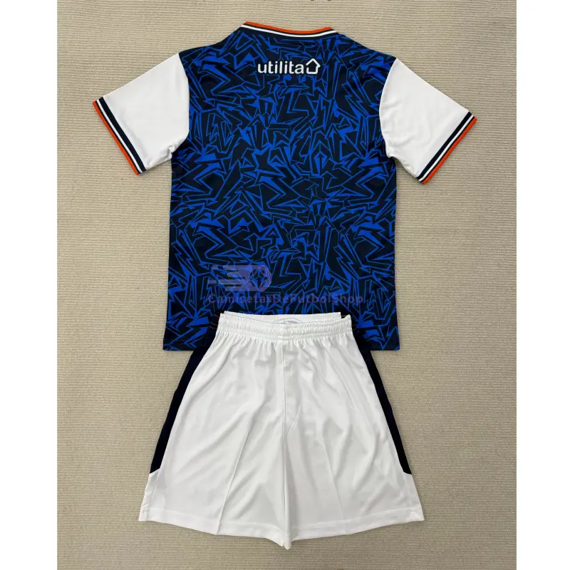 Camiseta Luton Town 2025/2026 2ª Equipación Azul/Blanco Niño Kit