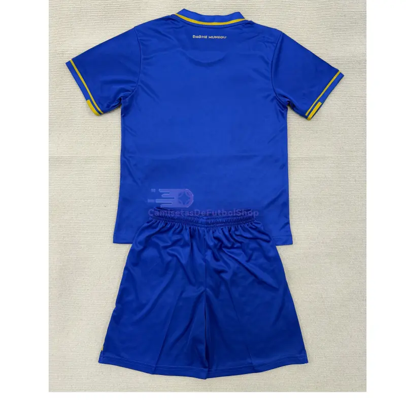Camiseta Monaco 2025/2026 2ª Equipación Azul/Dorado Niño Kit