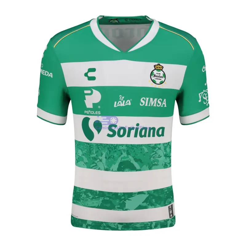Camiseta Santos Laguna 2025/2026 1ª Equipación Verde/Blanco