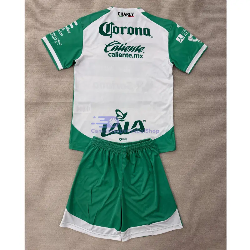 Camiseta Santos Laguna 2025/2026 1ª Equipación Verde/Blanco Niño Kit