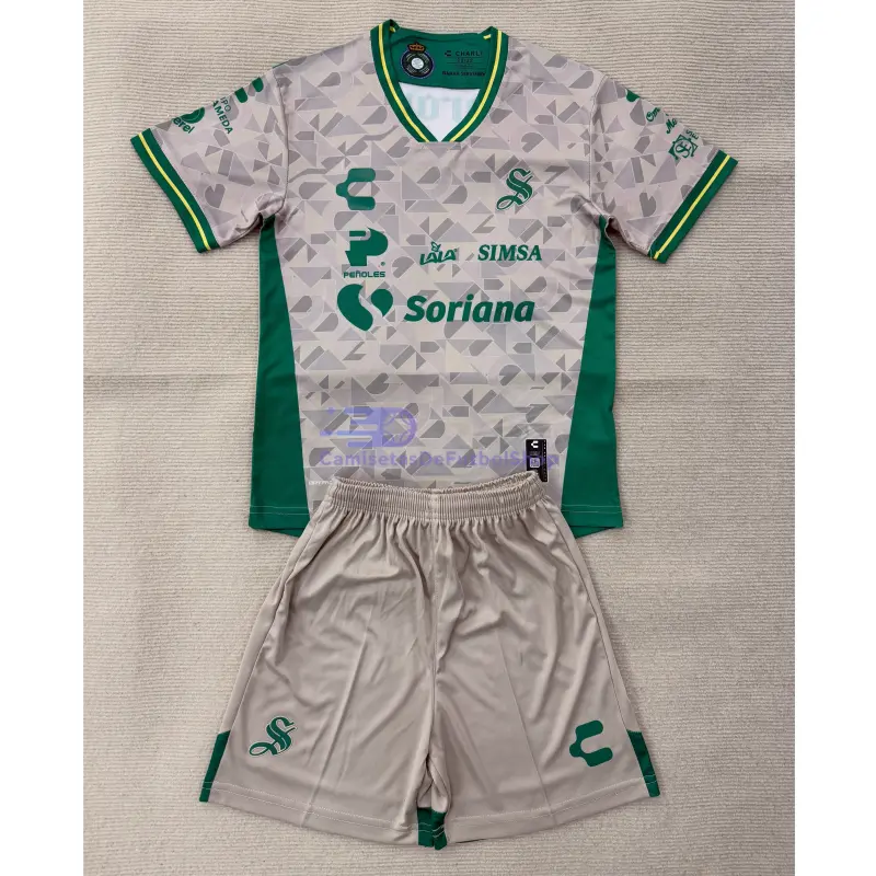 Camiseta Santos Laguna 2025/2026 2ª Equipación Blanco/Verde