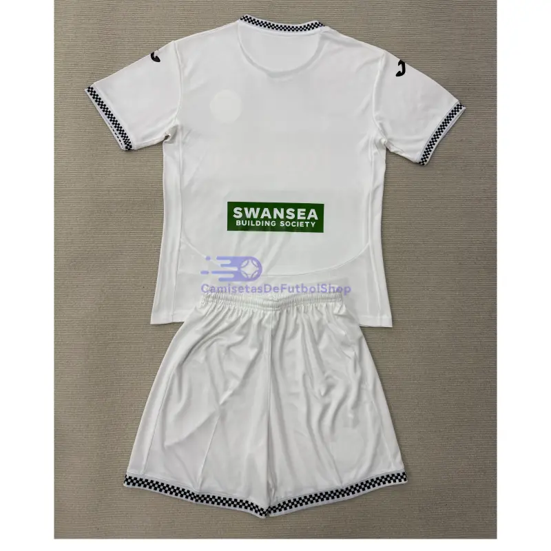 Camiseta Swansea City 2025/2026 1ª Equipación Blanco Niño Kit