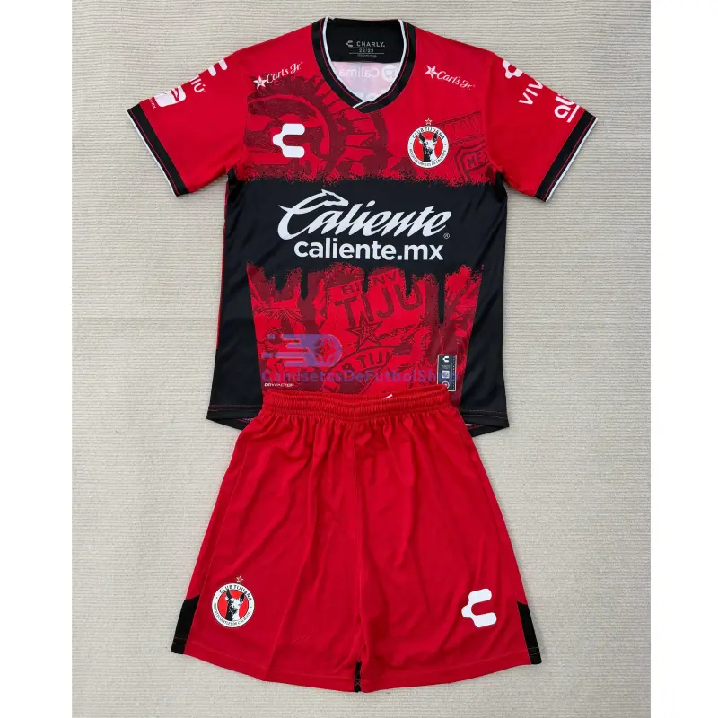 Camiseta Tijuana 2025/2026 1ª Equipación Rojo Niño Kit