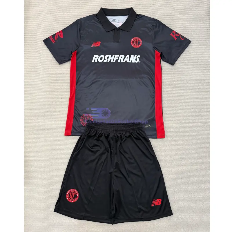 Camiseta Toluca 2025/2026 3ª Equipación Negro Niño Kit
