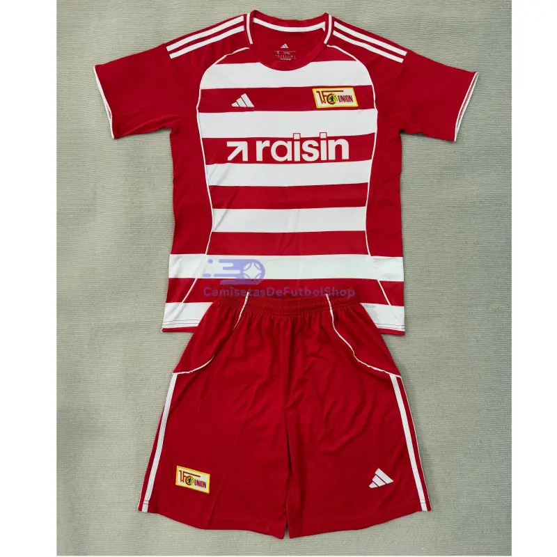 Camiseta Union Berlin 2025/2026 1ª Equipación Rojo/Blanco Niño Kit