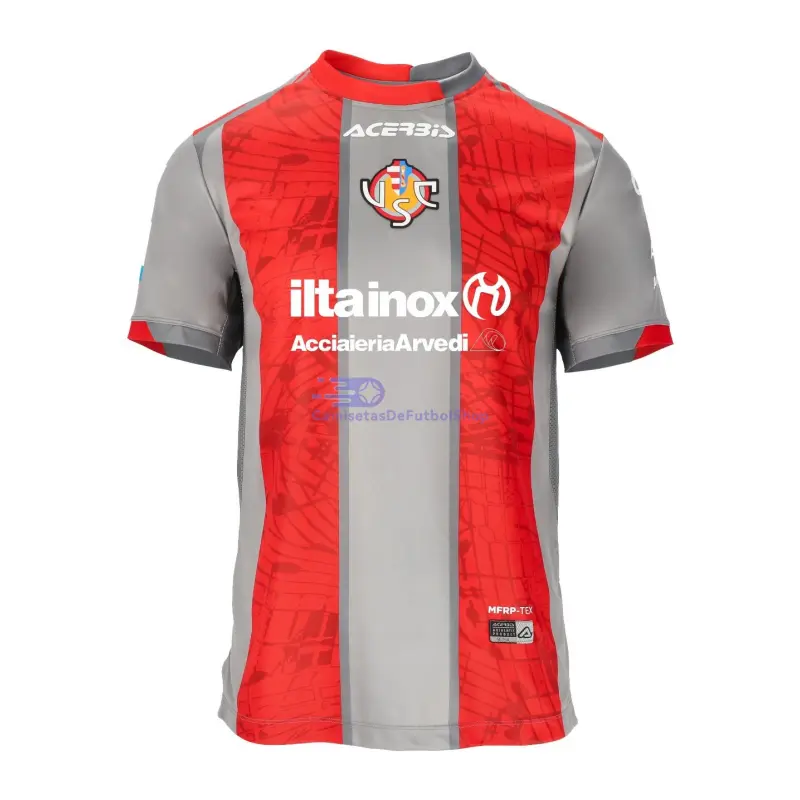 Camiseta US Cremonese 2025/2026 1ª Equipación Rojo/Gris