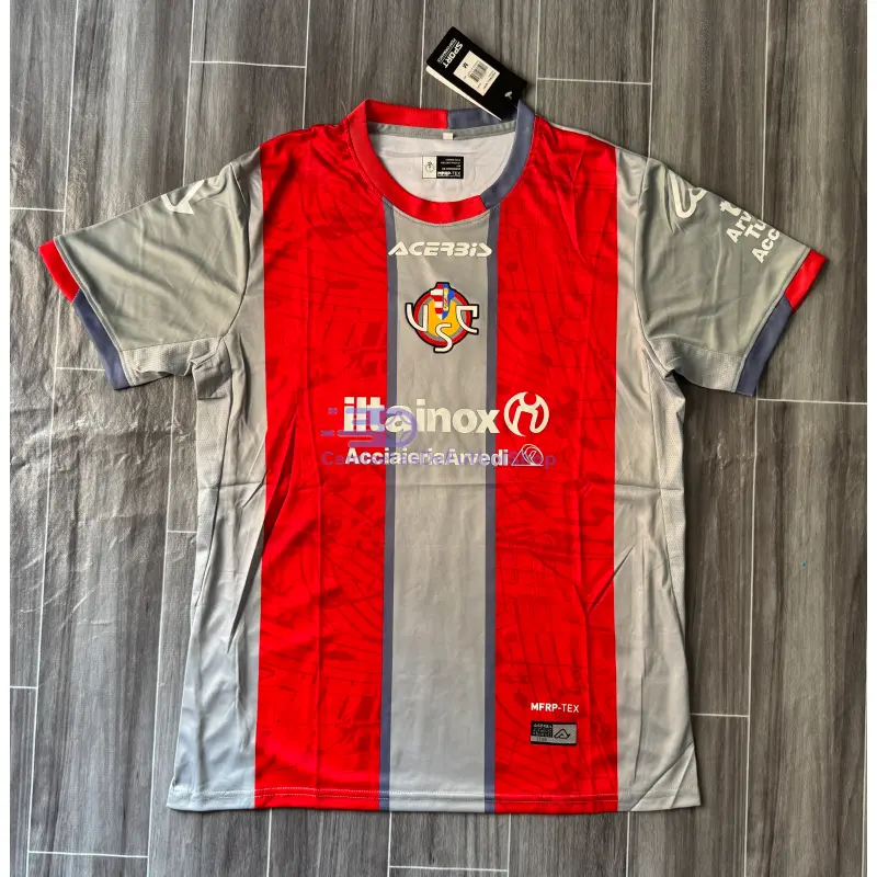 Camiseta US Cremonese 2025/2026 1ª Equipación Rojo/Gris