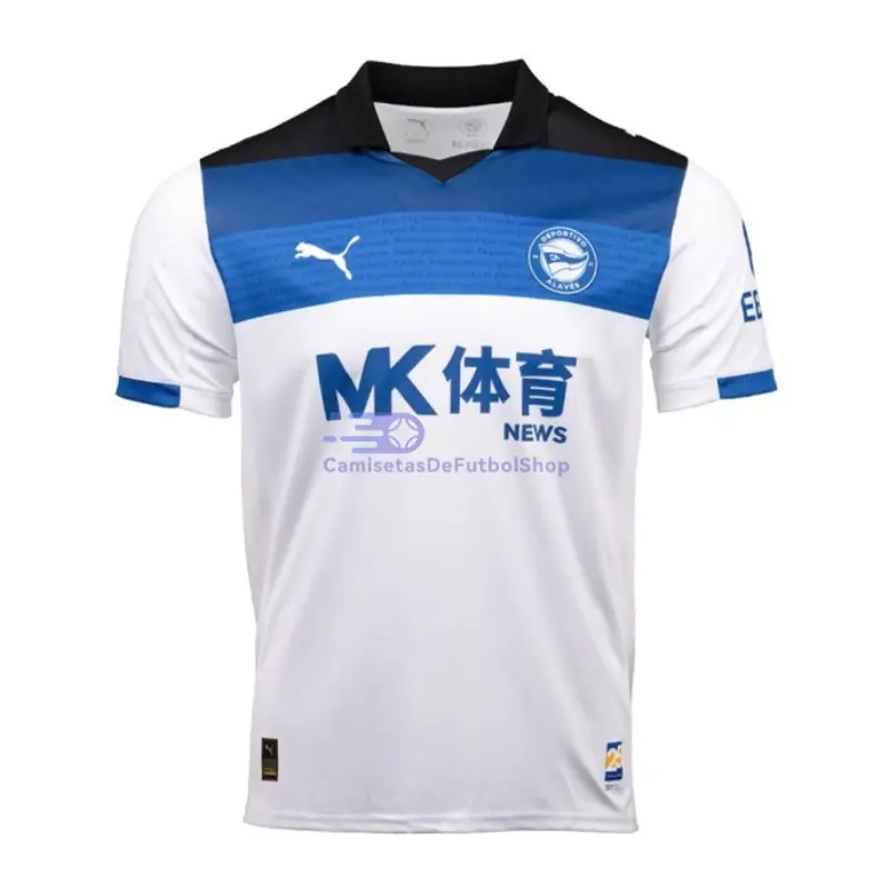 Camiseta Alavés 2025/2026 2ª Equipación Blanco/Azul con Parche La Liga