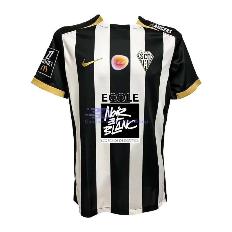 Camiseta Angers SCO 2025/26 1ª Equipación Negro/Blanco