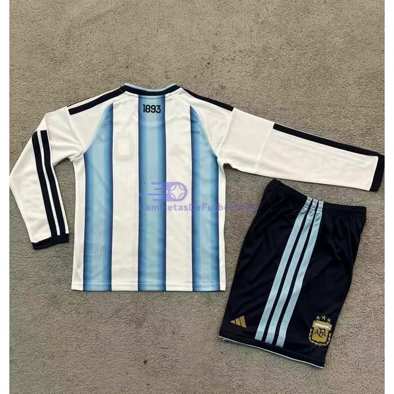 Camiseta Argentina 2026 1ª Equipación Mundial ML Azul/Blanco Niño Kit