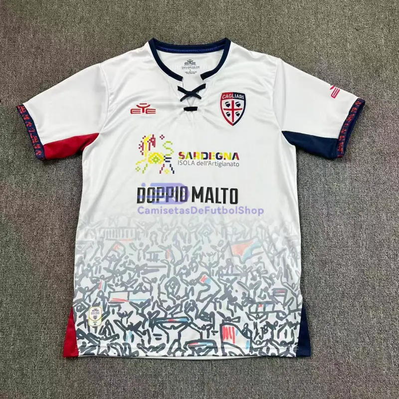 Camiseta Cagliari Calcio 2025/2026 2ª Equipación Blanco