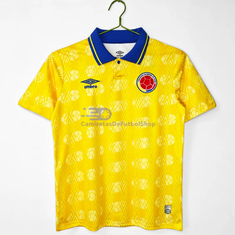 Camiseta Colombia 1994 1ª Equipación Retro Amarillo