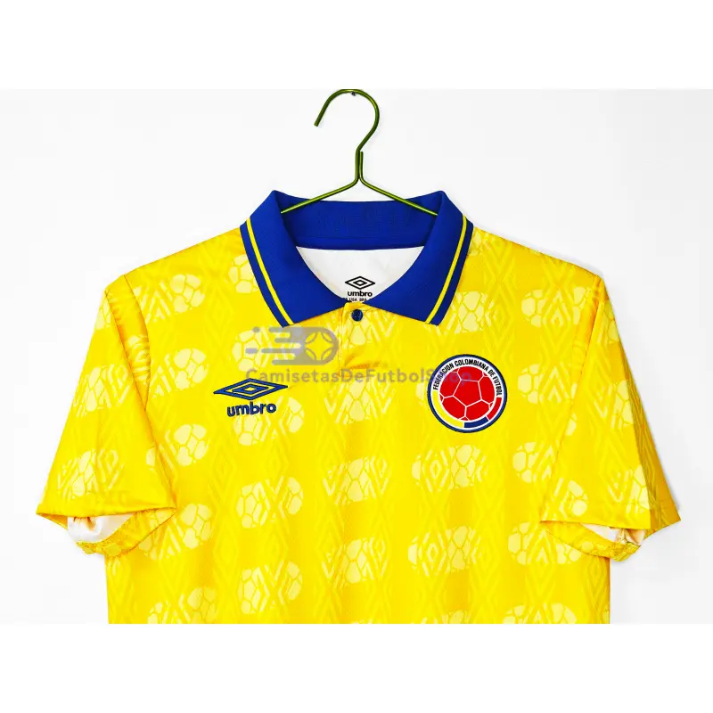 Camiseta Colombia 1994 1ª Equipación Retro Amarillo