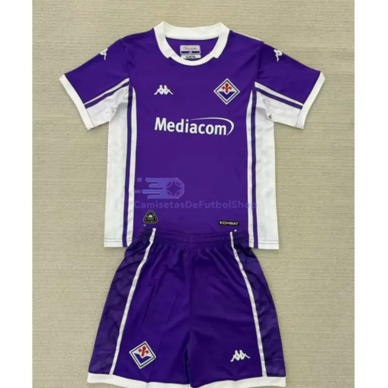 Camiseta Fiorentina 2025/2026 1ª Equipación Morado Niño Kit