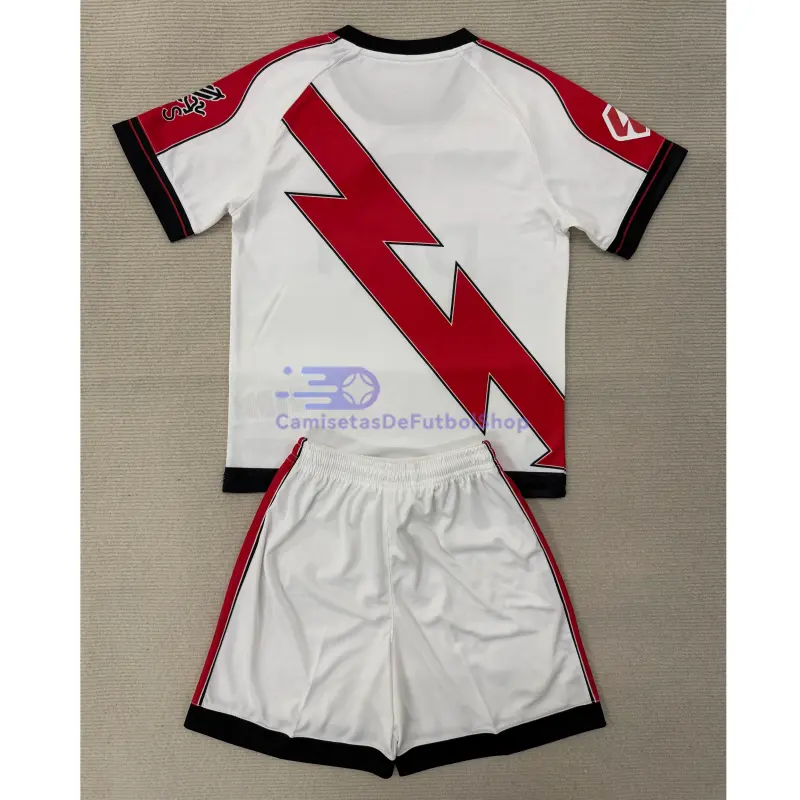 Camiseta Rayo Vallecano 2025/2026 1ª Equipación Blanco/Rojo con Parche La Liga