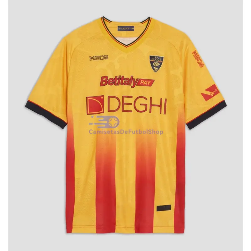 Camiseta US Lecce 2025/2026 1ª Equipación Amarillo/Rojo