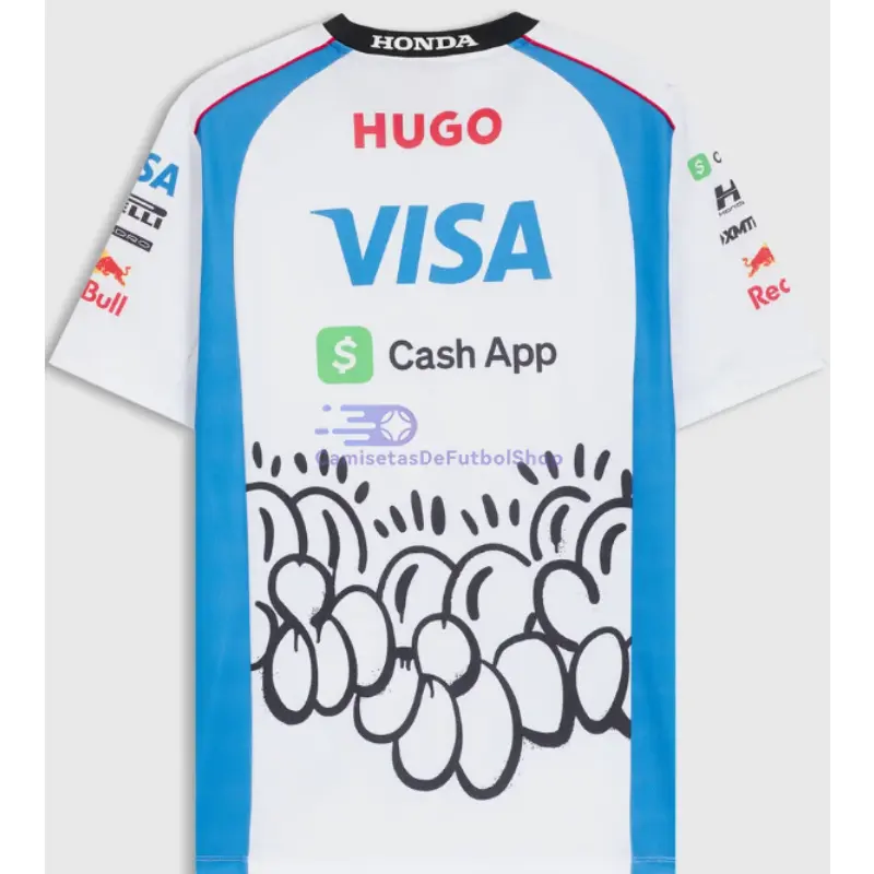Camiseta Visa Cash App Racing Bulls Silverstone GP 2025 Blanco