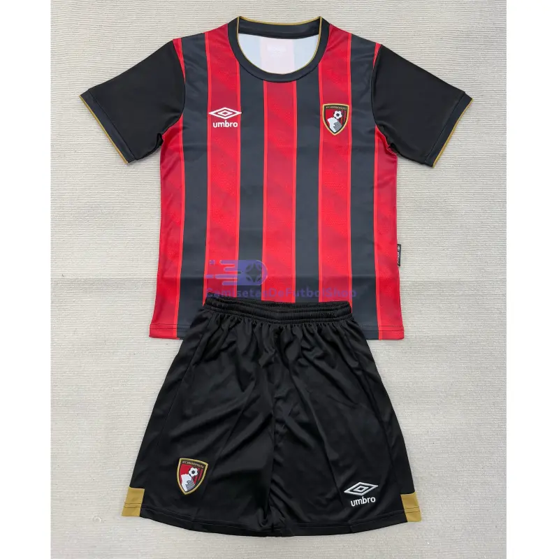 Camiseta AFC Bournemouth 2025/2026 1ª Equipación Rojo/Negro Niño Kit