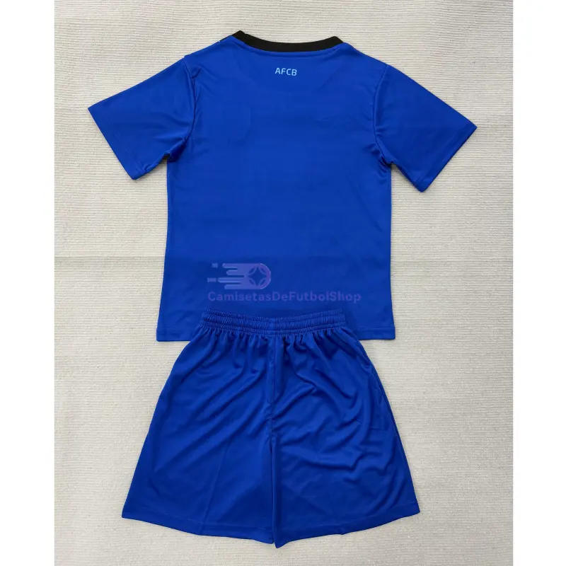 Camiseta AFC Bournemouth 2025/2026 2ª Equipación Azul/Negro Niño Kit