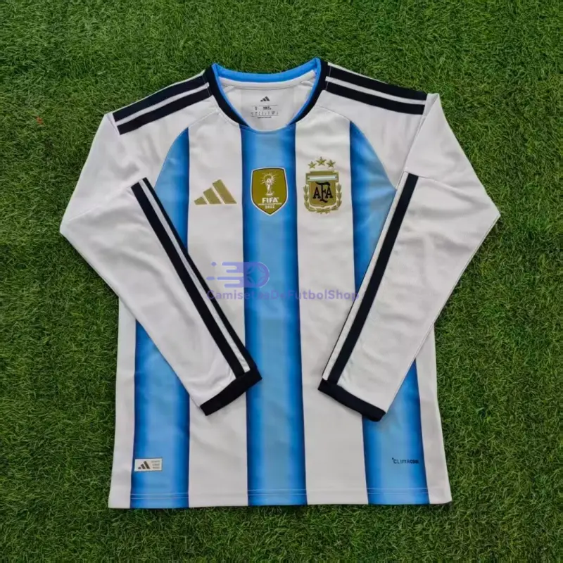 Camiseta Argentina 2026 1ª Equipación ML Azul/Blanco con FIFA2022