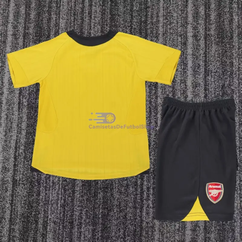 Camiseta Arsenal 2005/06 2ª Equipación Retro Amarillo Niño Kit