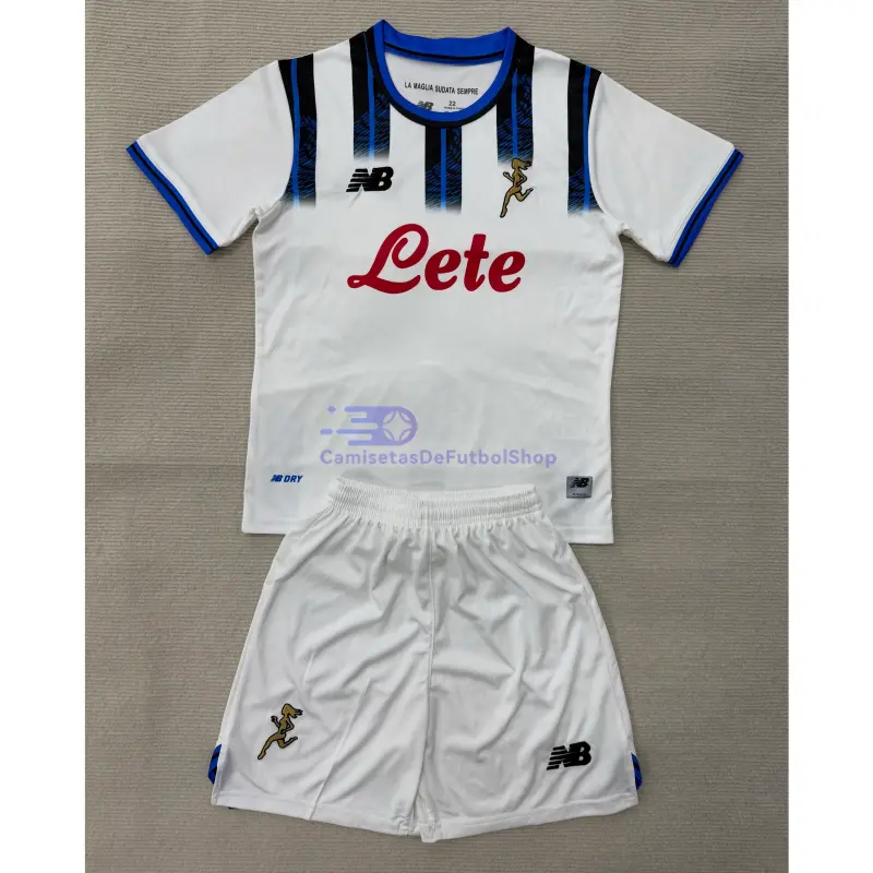 Camiseta Atalanta BC 2025/2026 2ª Equipación Blanco Niño Kit