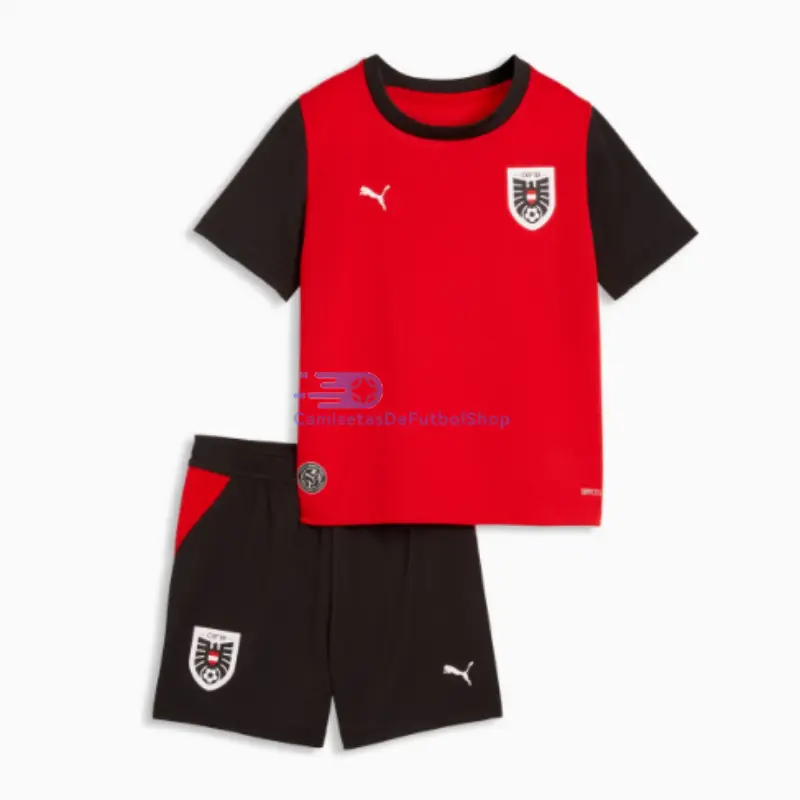 Camiseta Austria 2026 1ª Equipación Mundial Rojo Niño Kit