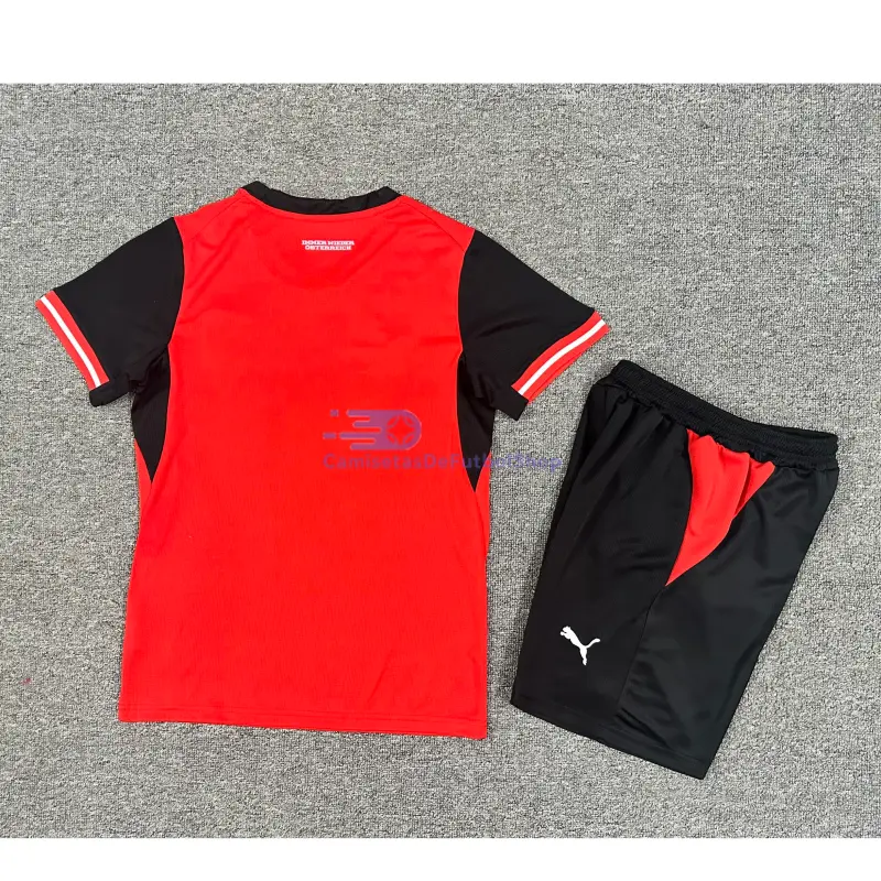 Camiseta Austria 2026 1ª Equipación Mundial Rojo Niño Kit